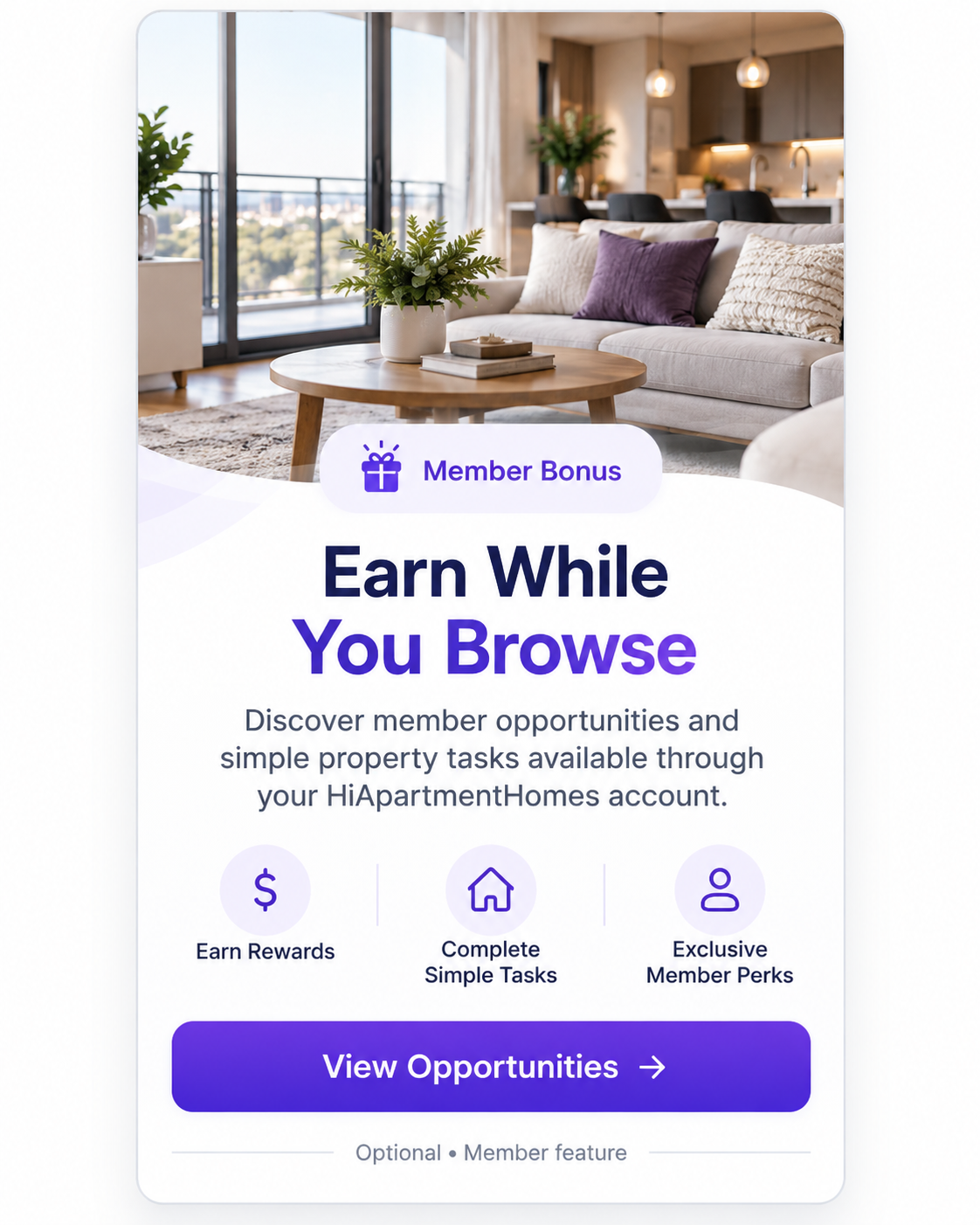 HiApartmentHomes optional featured offer
